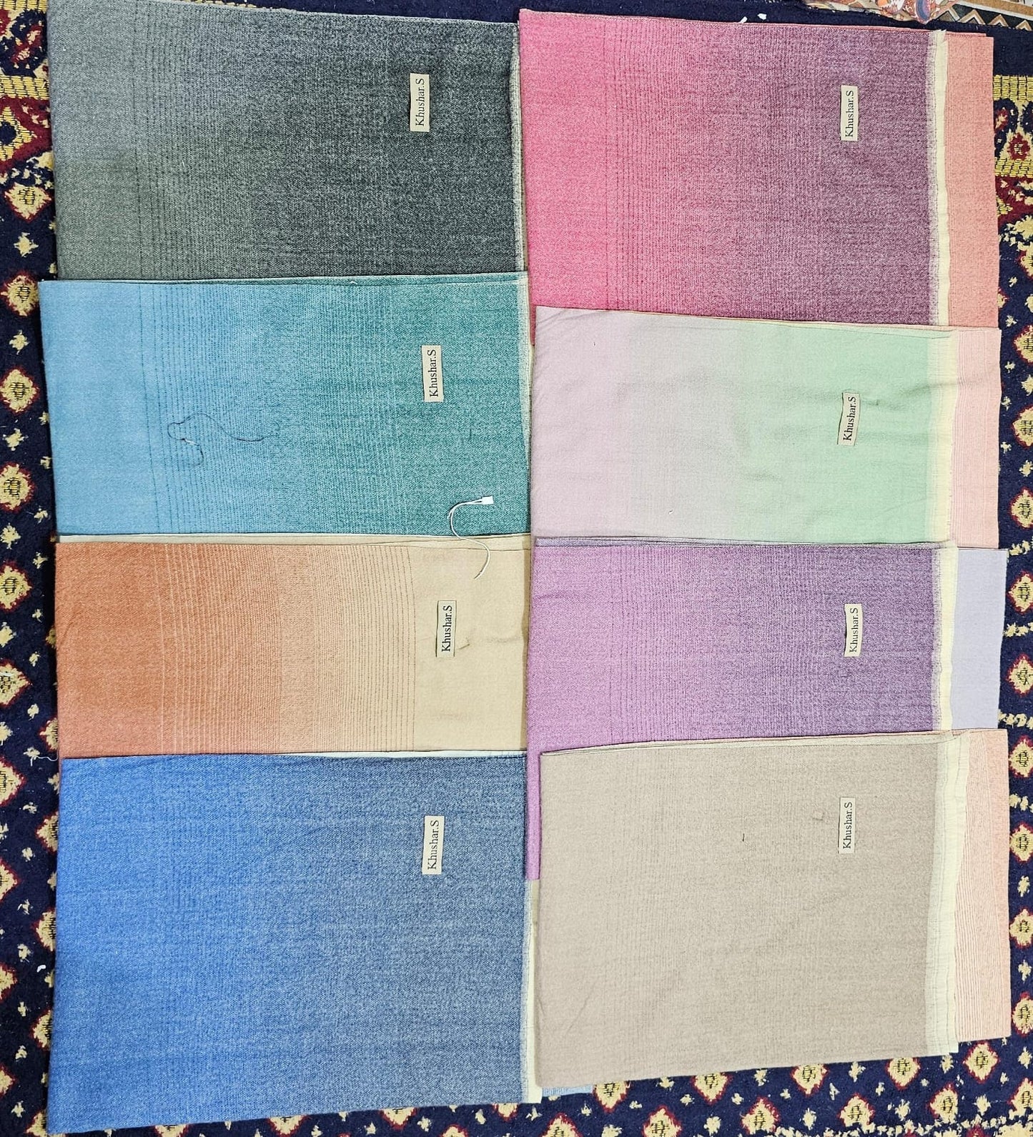 Multi Tone Wool Big Shawl