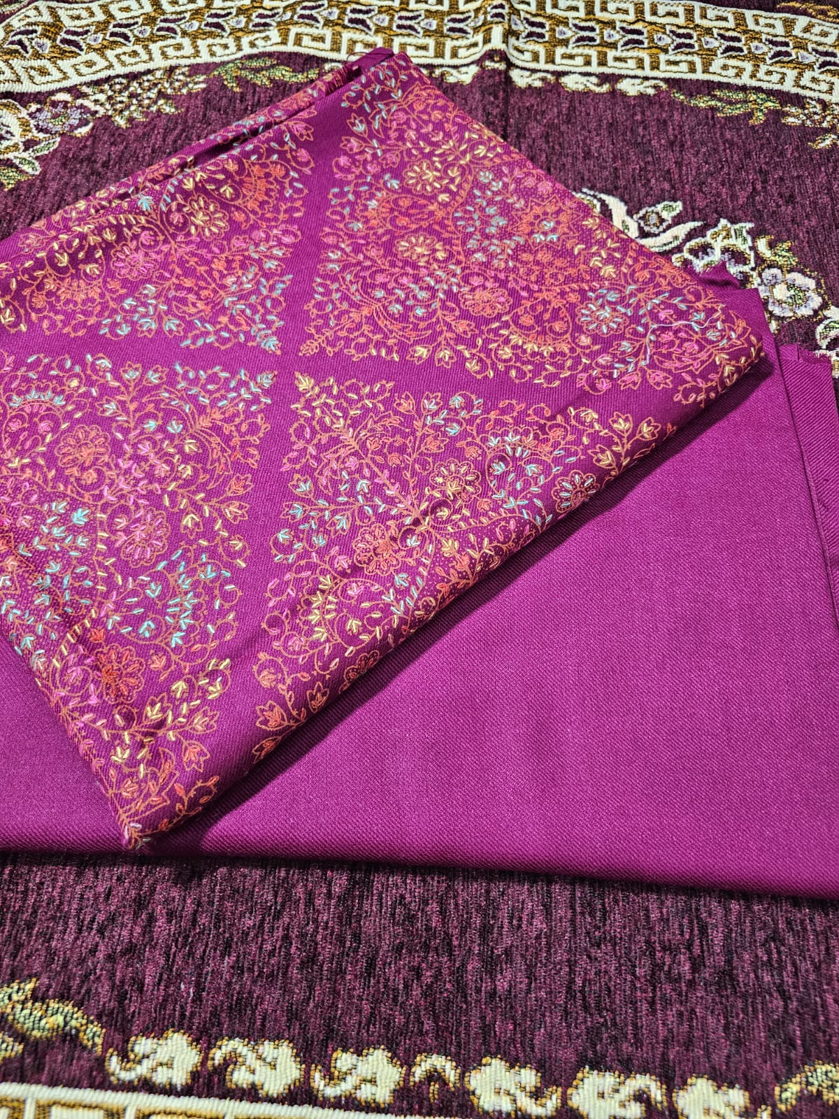 Pashmina 3pc Unstitched Kashmiri Suits