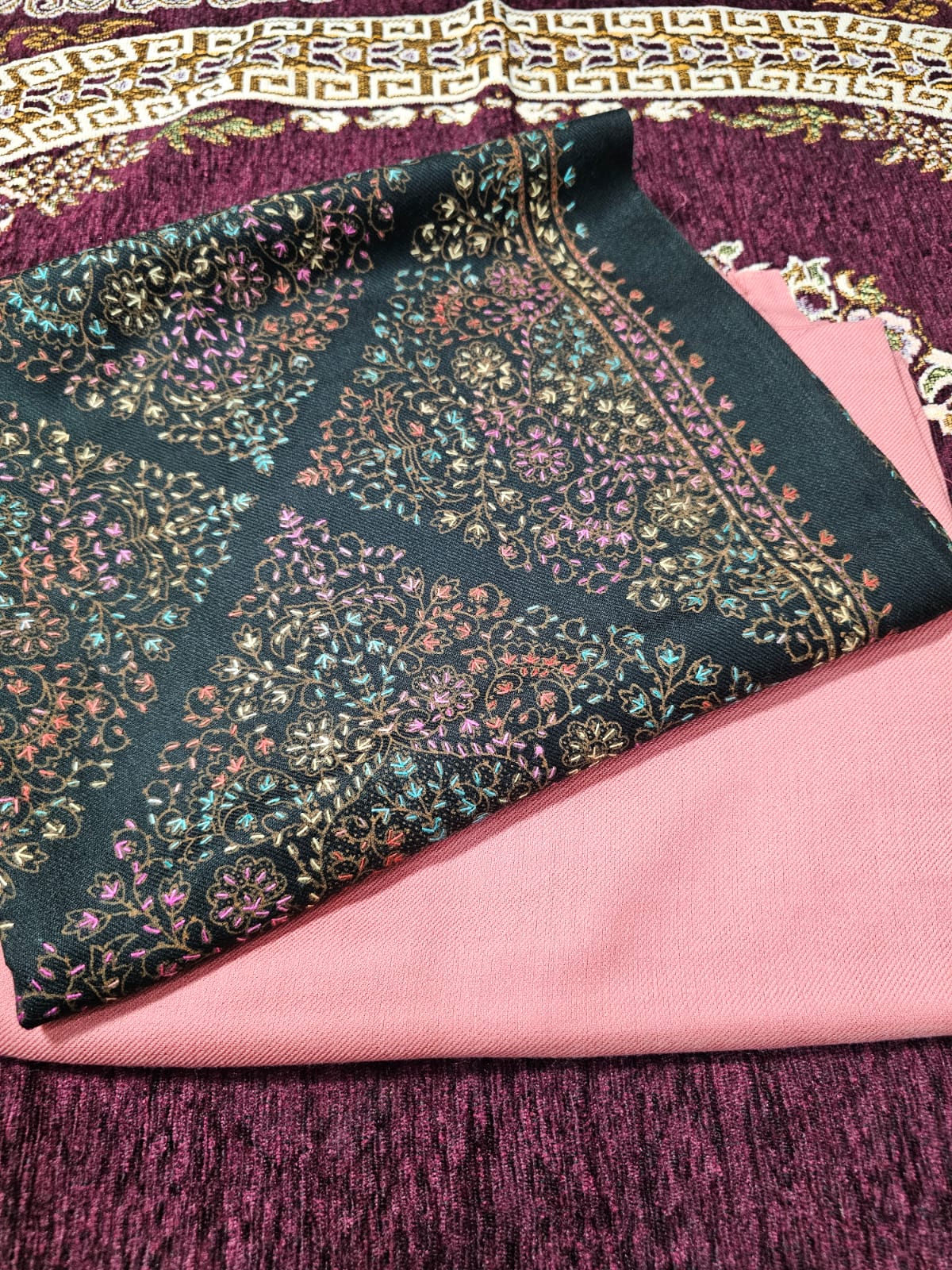 Pashmina 3pc Unstitched Kashmiri Suits
