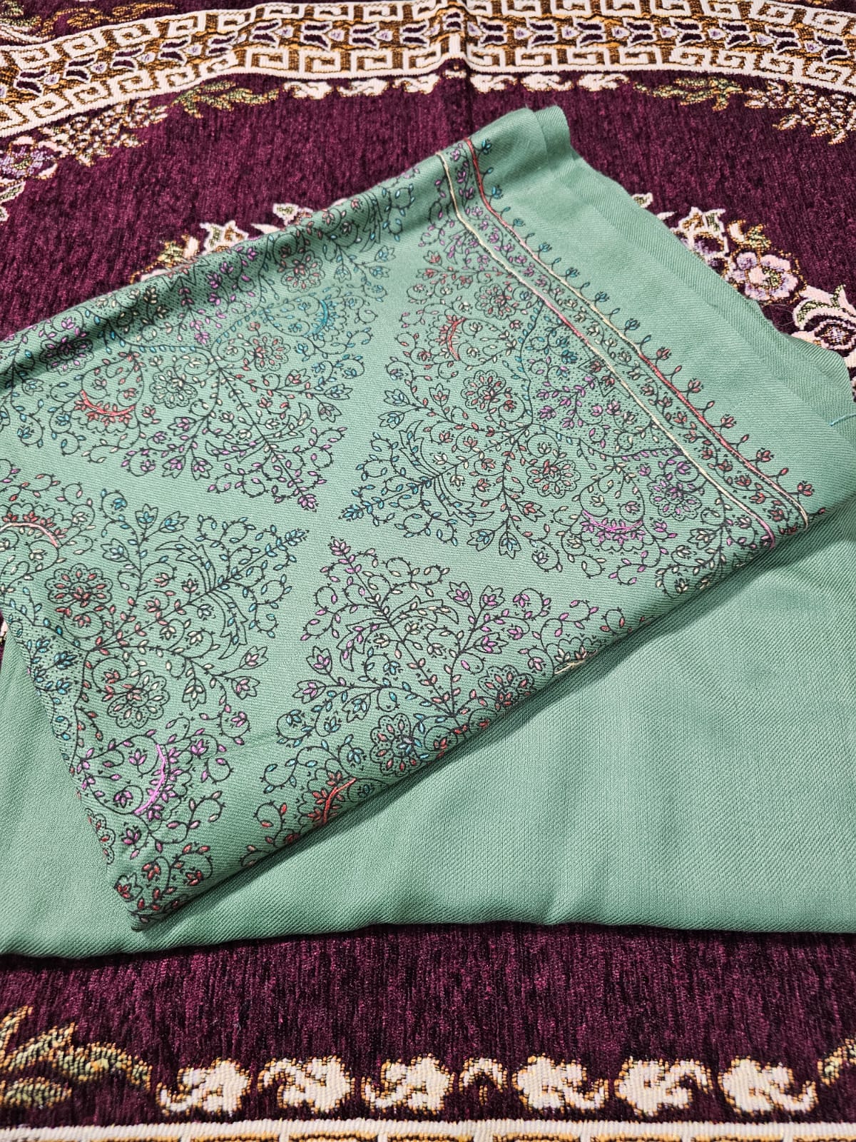 Pashmina 3pc Unstitched Kashmiri Suits