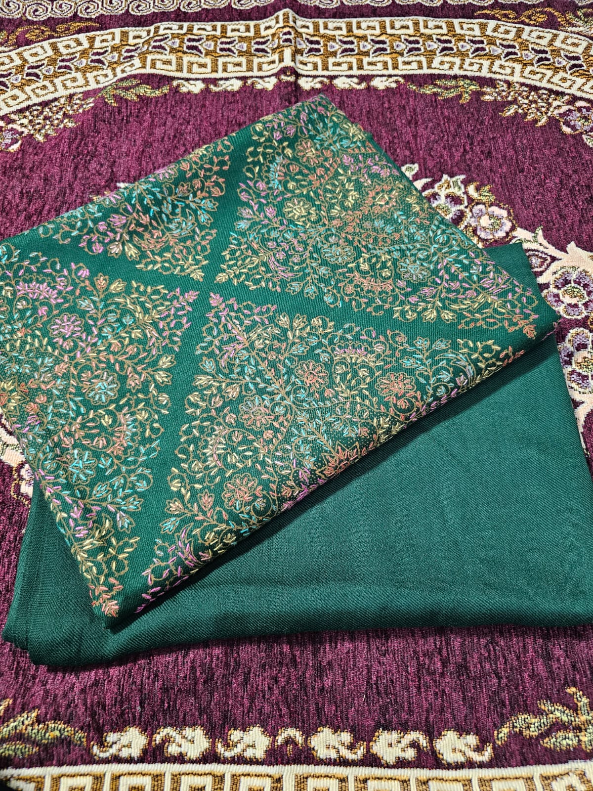 Pashmina 3pc Unstitched Kashmiri Suits