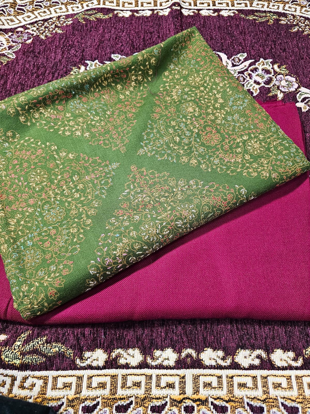 Pashmina 3pc Unstitched Kashmiri Suits