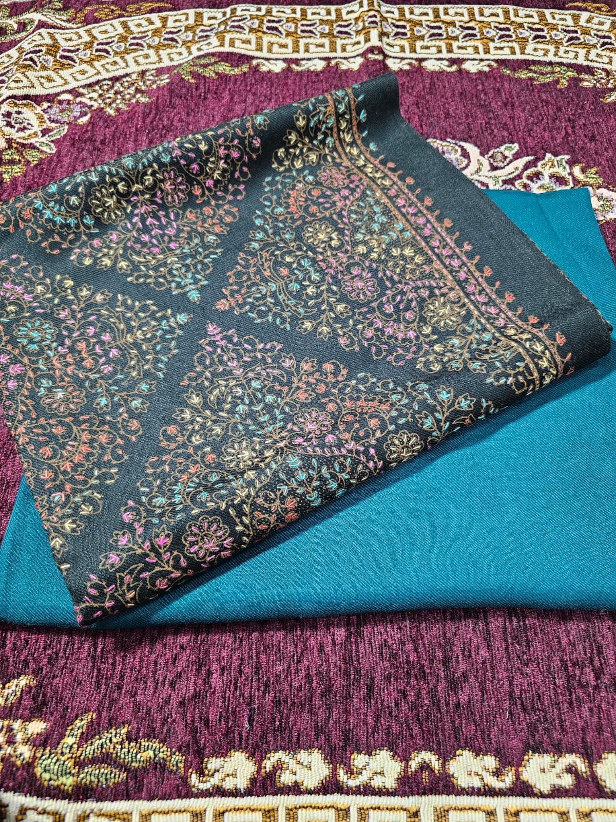 Pashmina 3pc Unstitched Kashmiri Suits