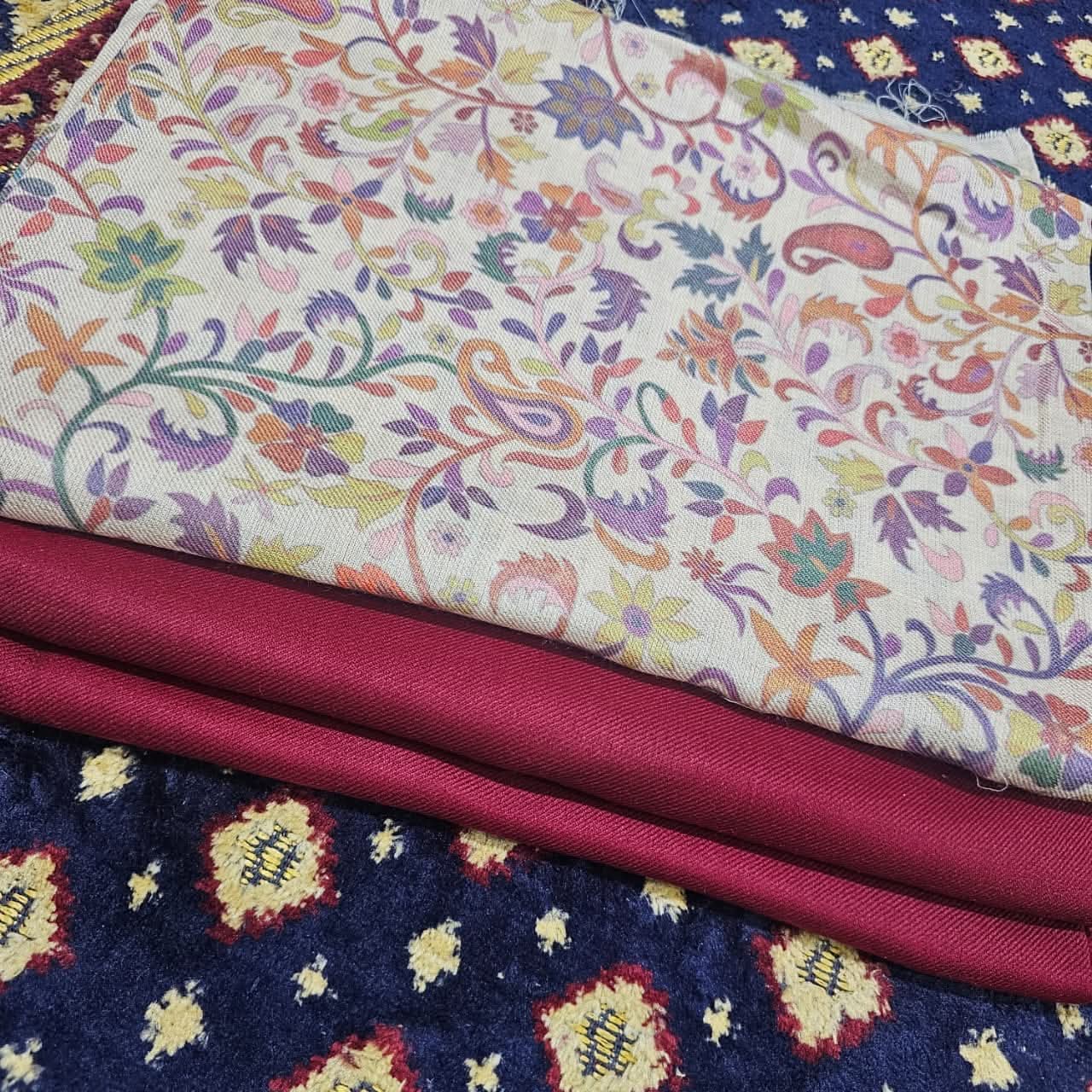 Printed Kalamkar Unstitched 3pc