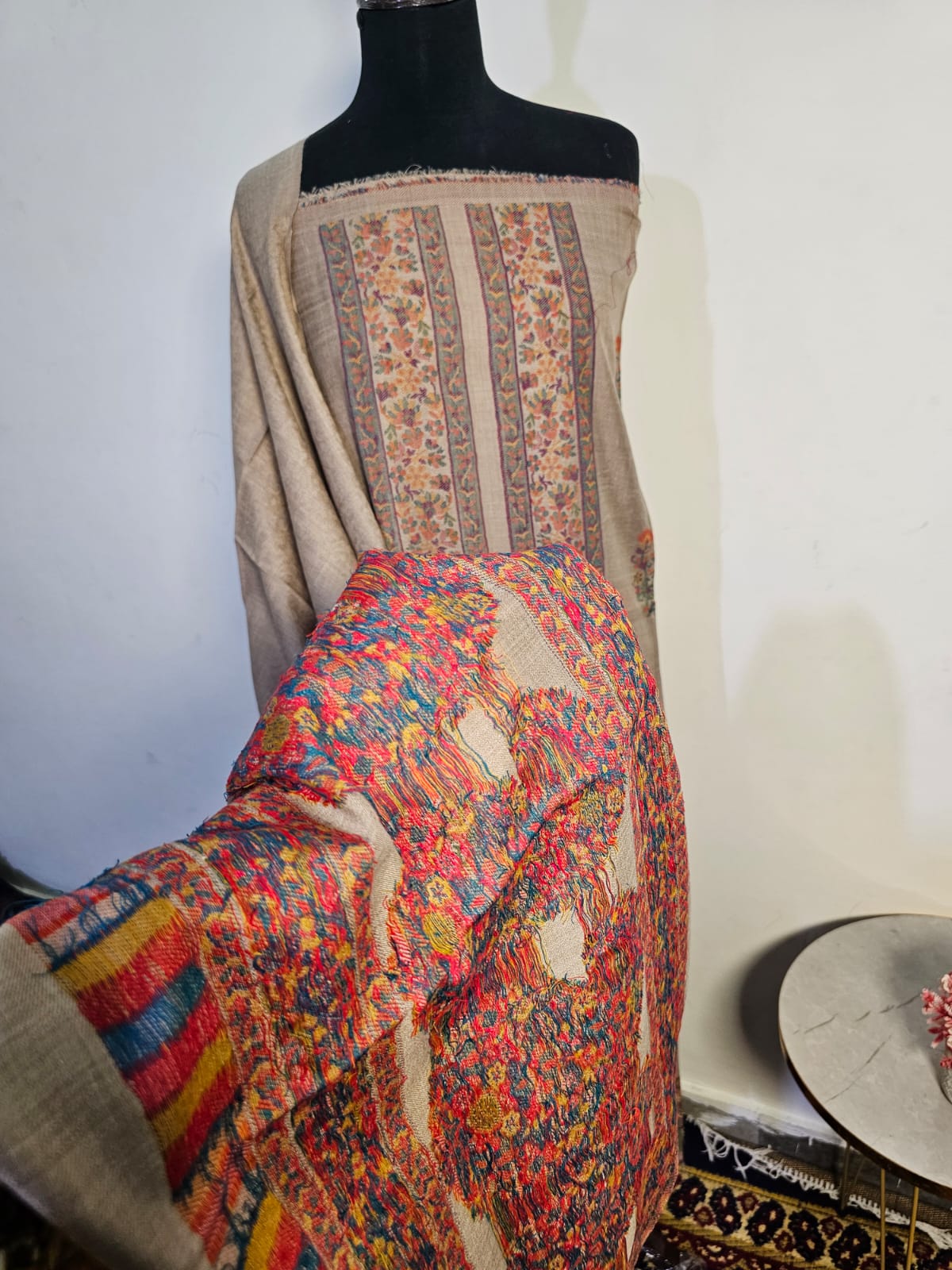 Kani Unstitched Pashmina 3pc Suit