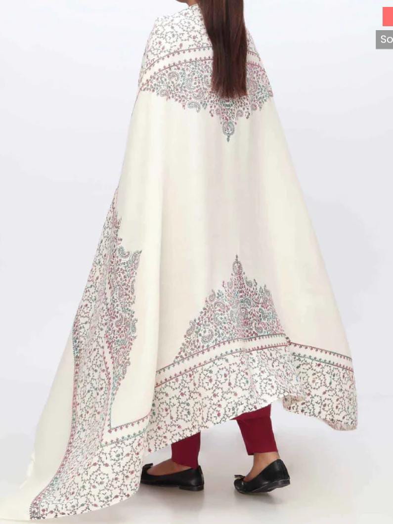 Kashmiri Hand-Made Shawl (Taj Design)