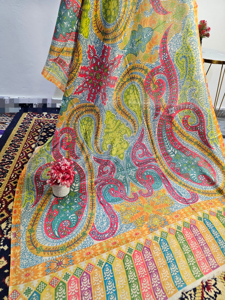 Printed kalamkar bigshawl
