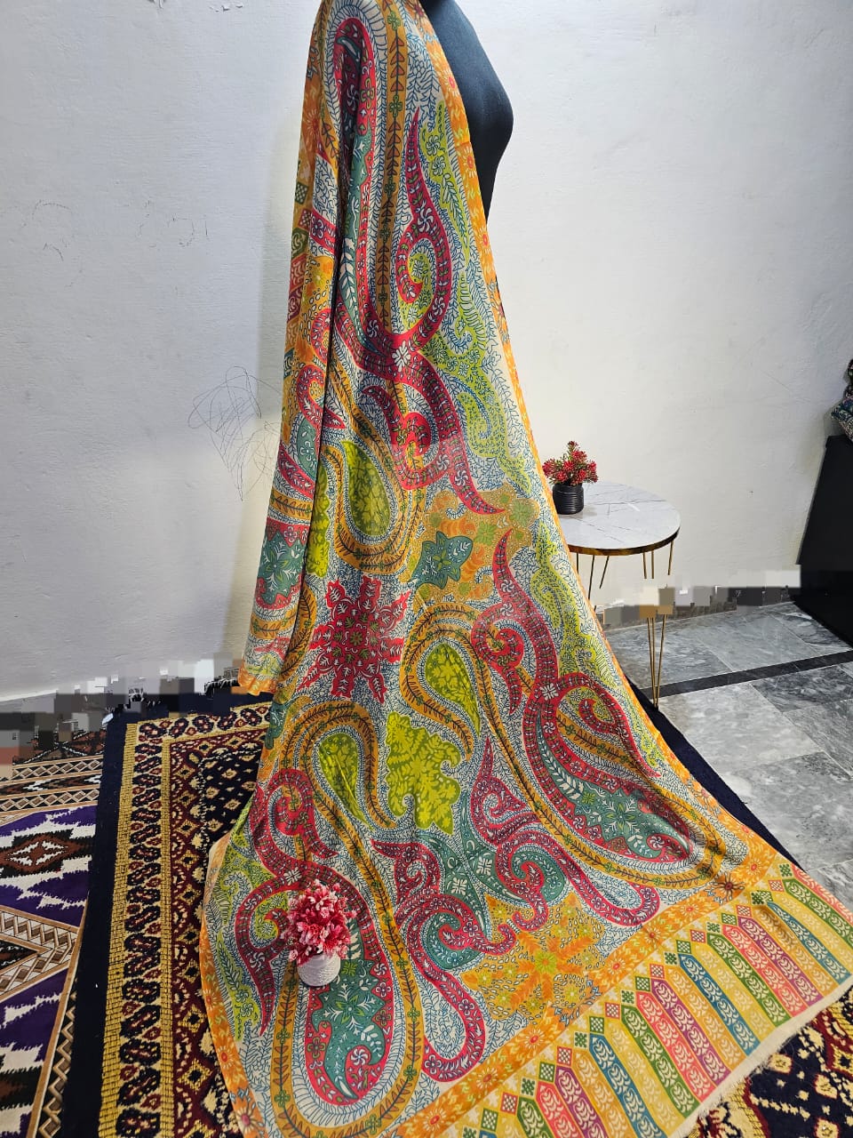 Printed kalamkar bigshawl