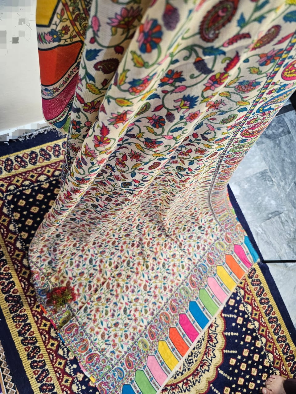 Printed kalamkar bigshawl