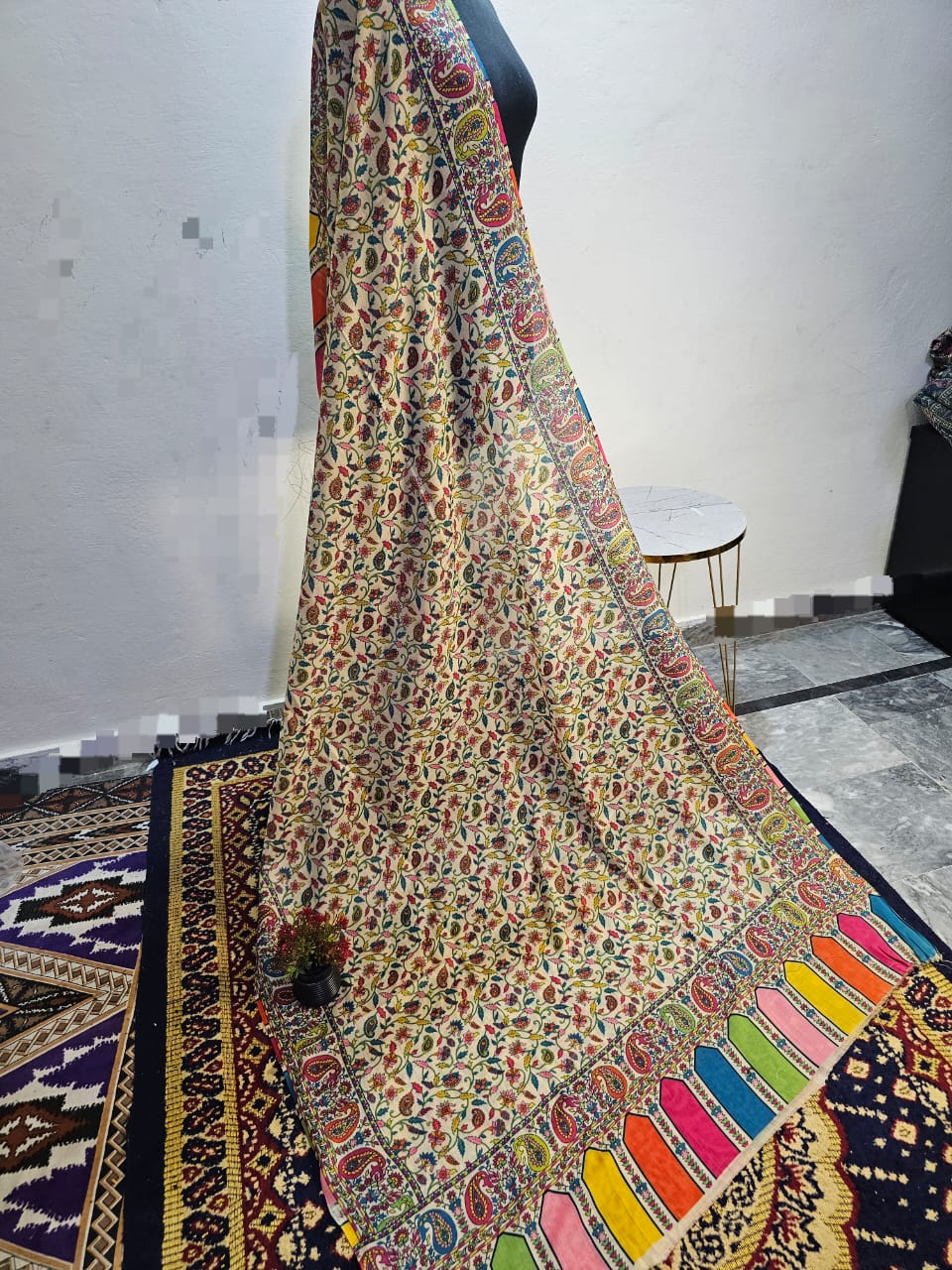 Printed kalamkar bigshawl