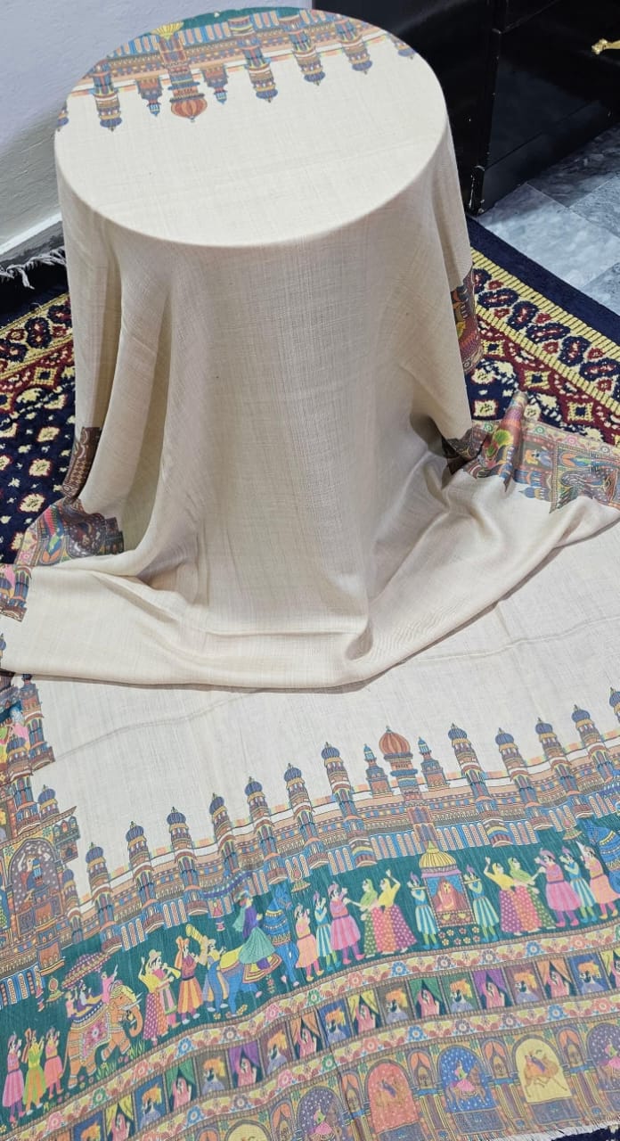 Printed kalamkar bigshawl
