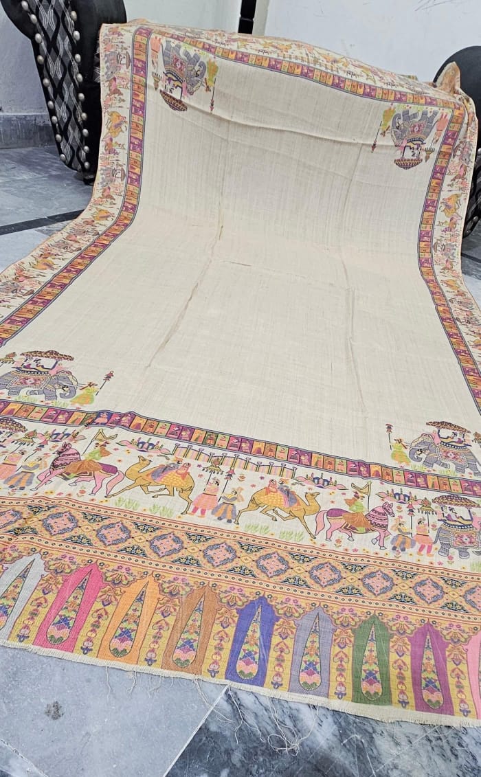 Printed kalamkar bigshawl