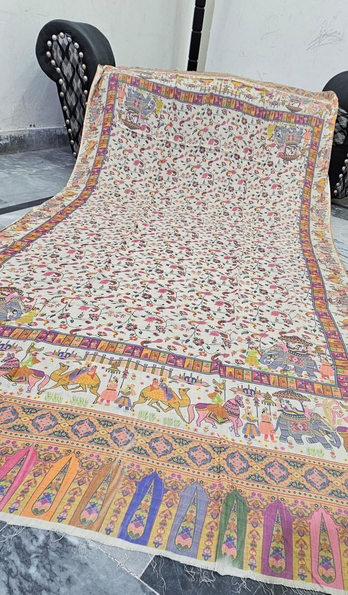 Printed kalamkar bigshawl