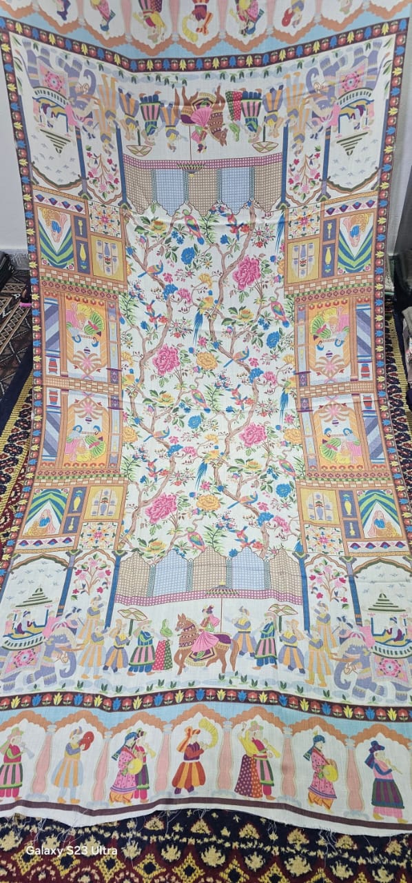 Printed kalamkar bigshawl