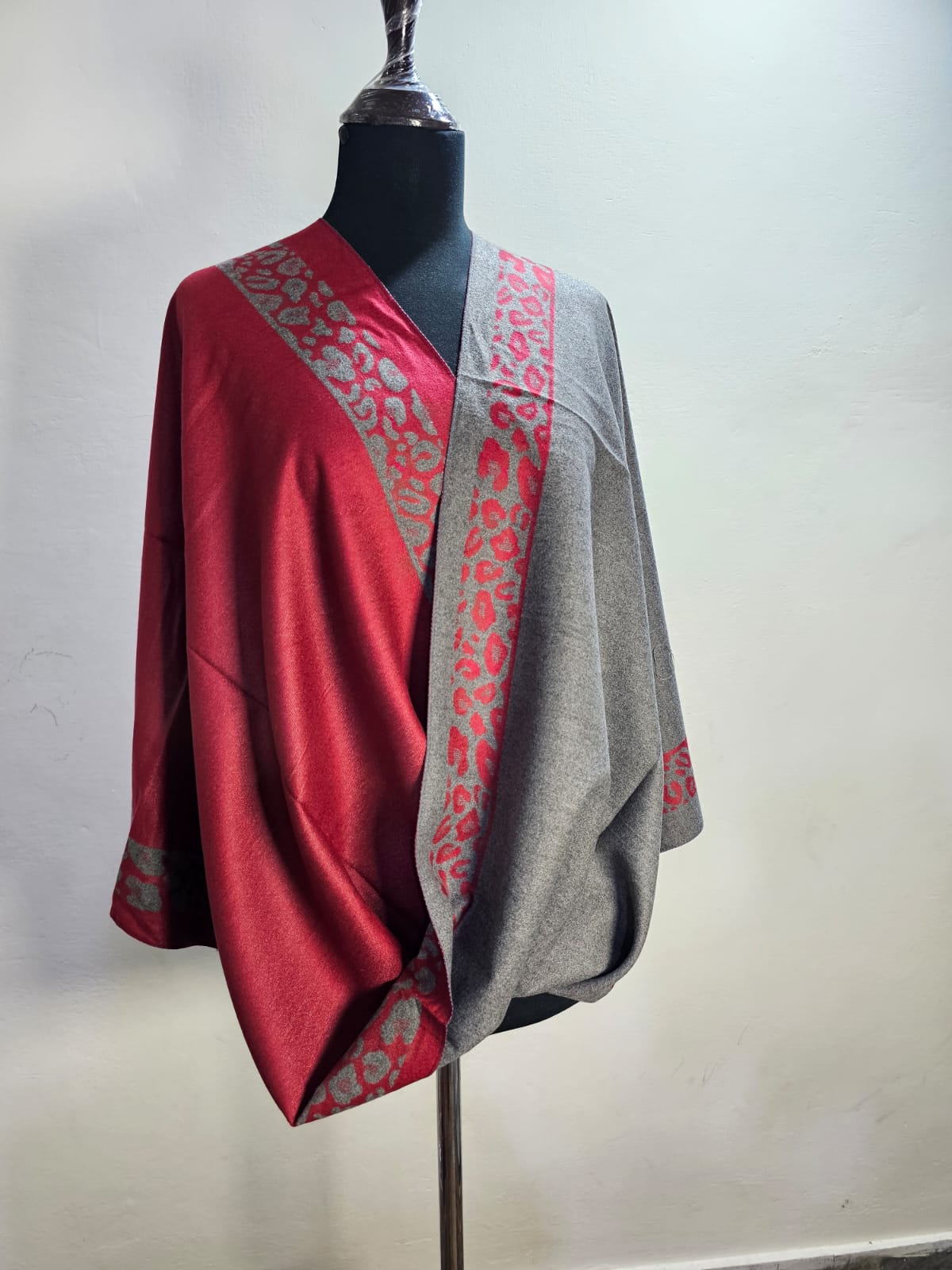 Reversible Wool Mini Shawl (Design # 2)