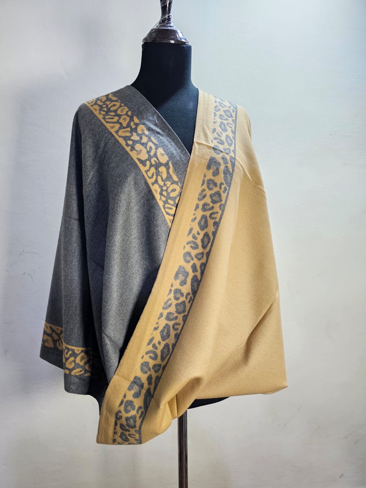 Reversible Wool Mini Shawl (Design # 2)