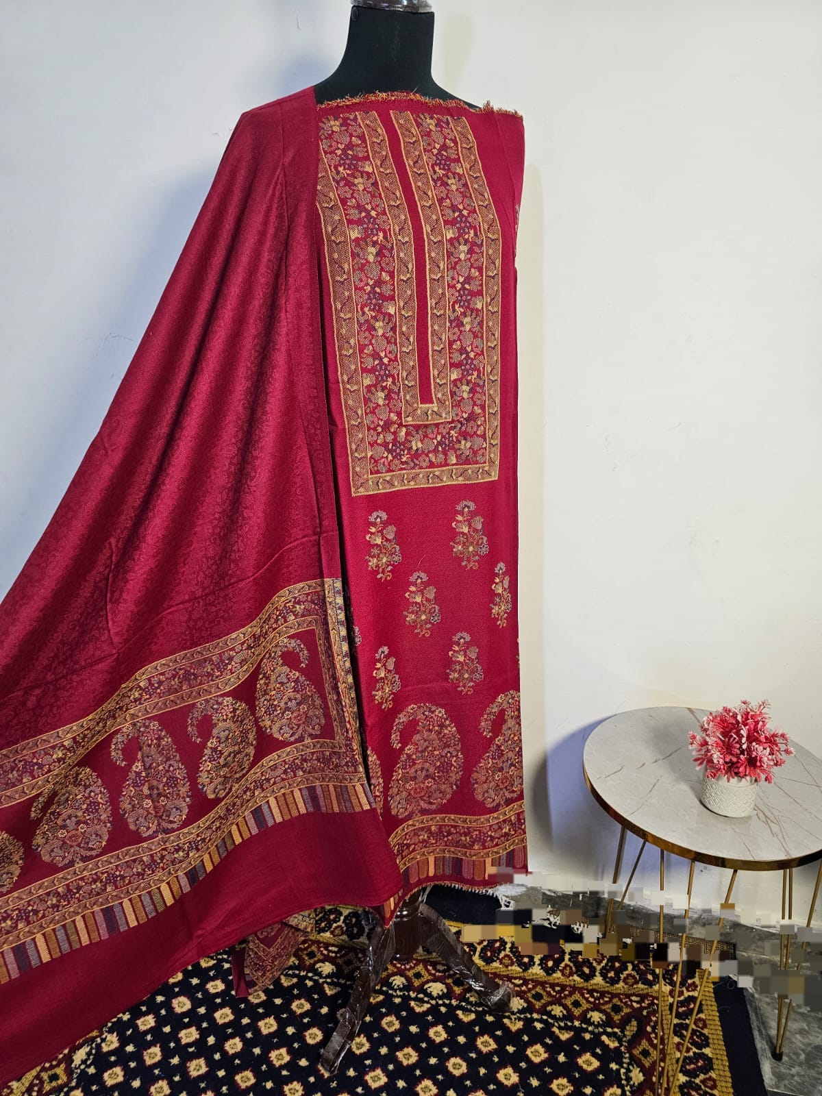 Kani Unstitched Pashmina 3pc Suit