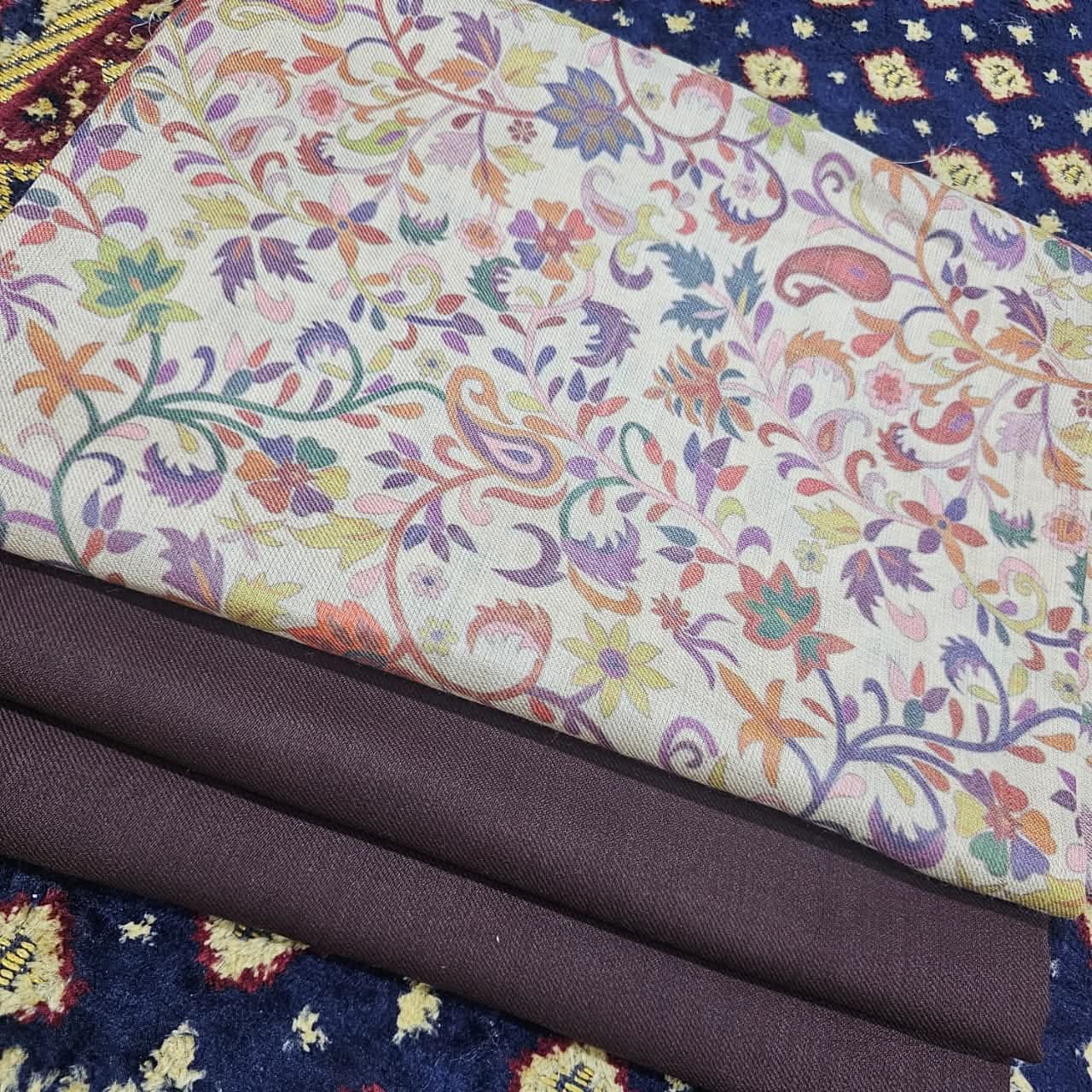 Printed Kalamkar Unstitched 3pc