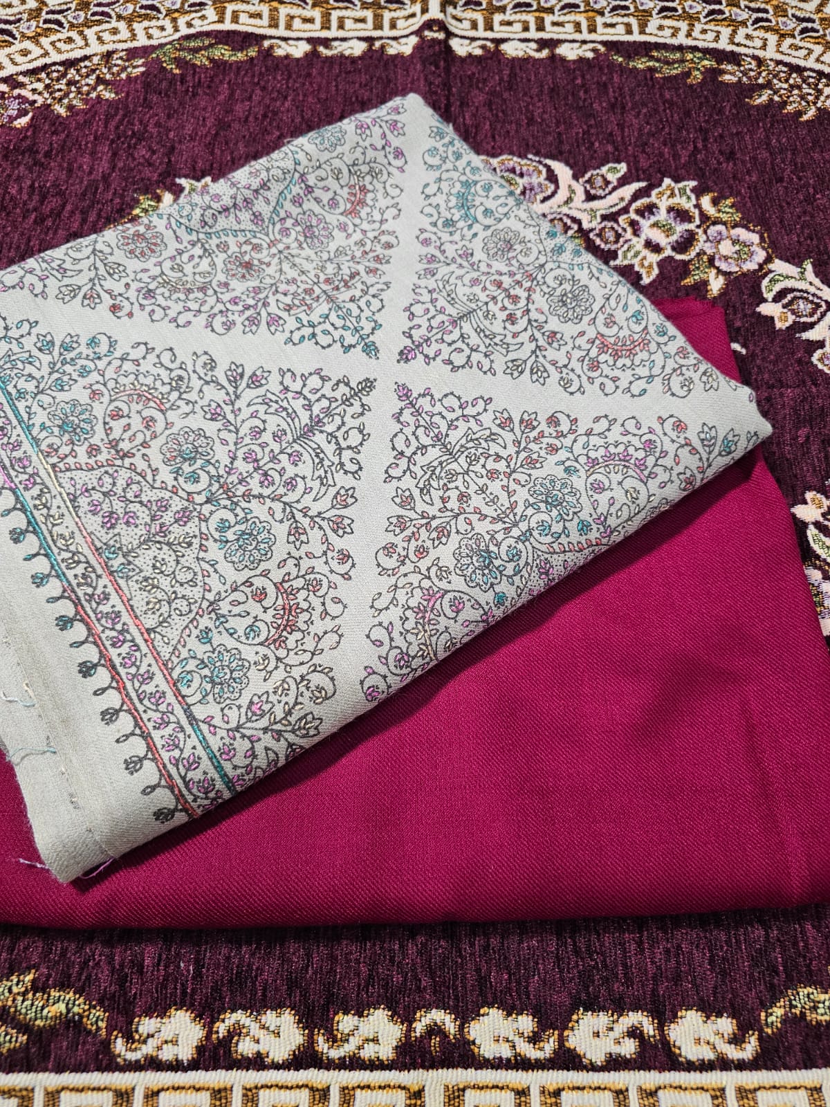 Pashmina 3pc Unstitched Kashmiri Suits