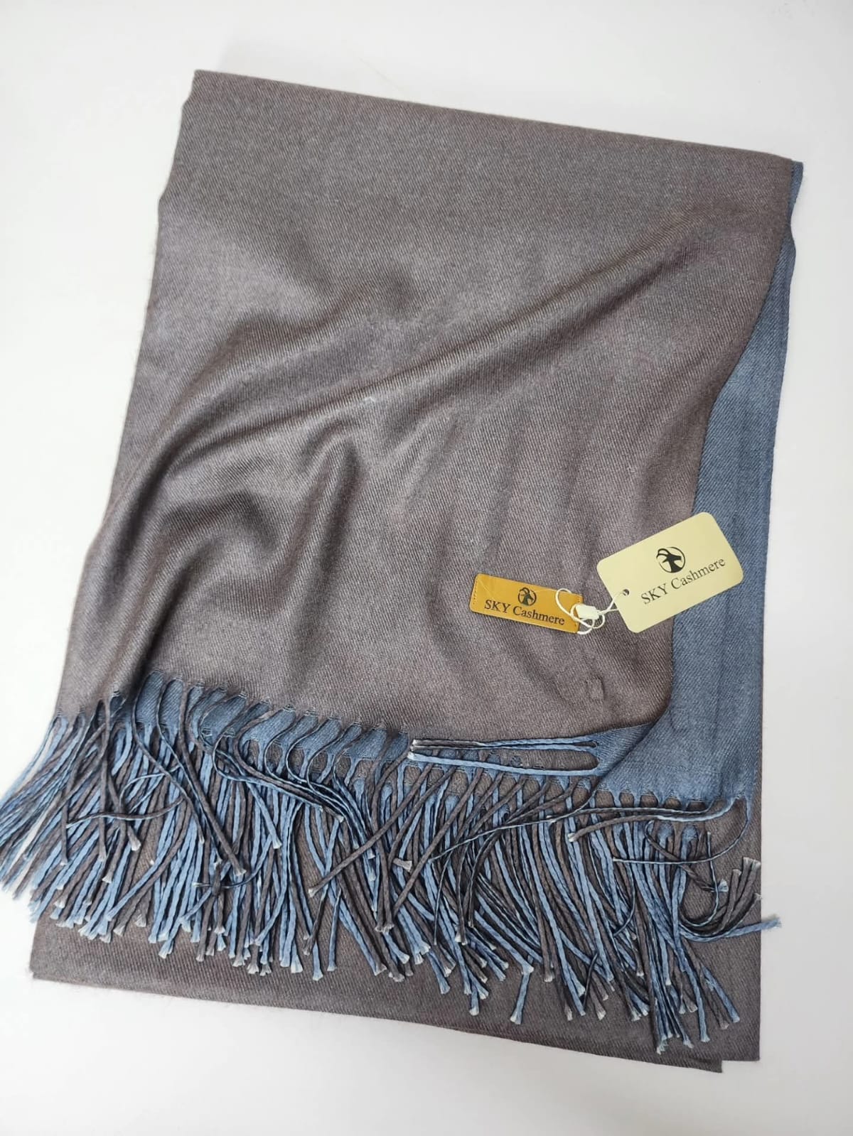 Double Tone Wool Big Shawl