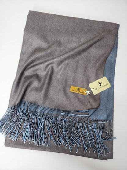 Double Tone Wool Big Shawl