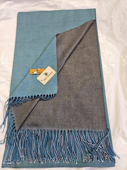 Double Tone Wool Big Shawl