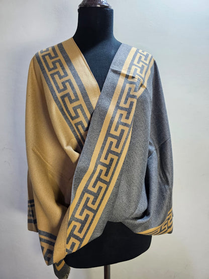 Reversible Wool Mini Shawl