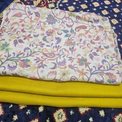 Printed Kalamkar Unstitched 3pc
