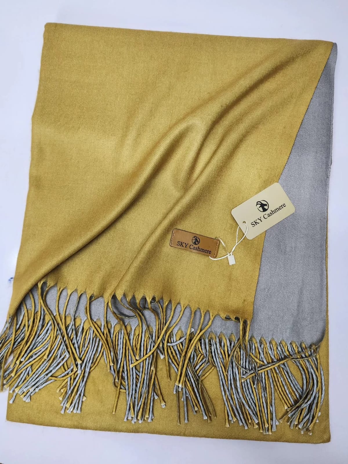 Double Tone Wool Big Shawl