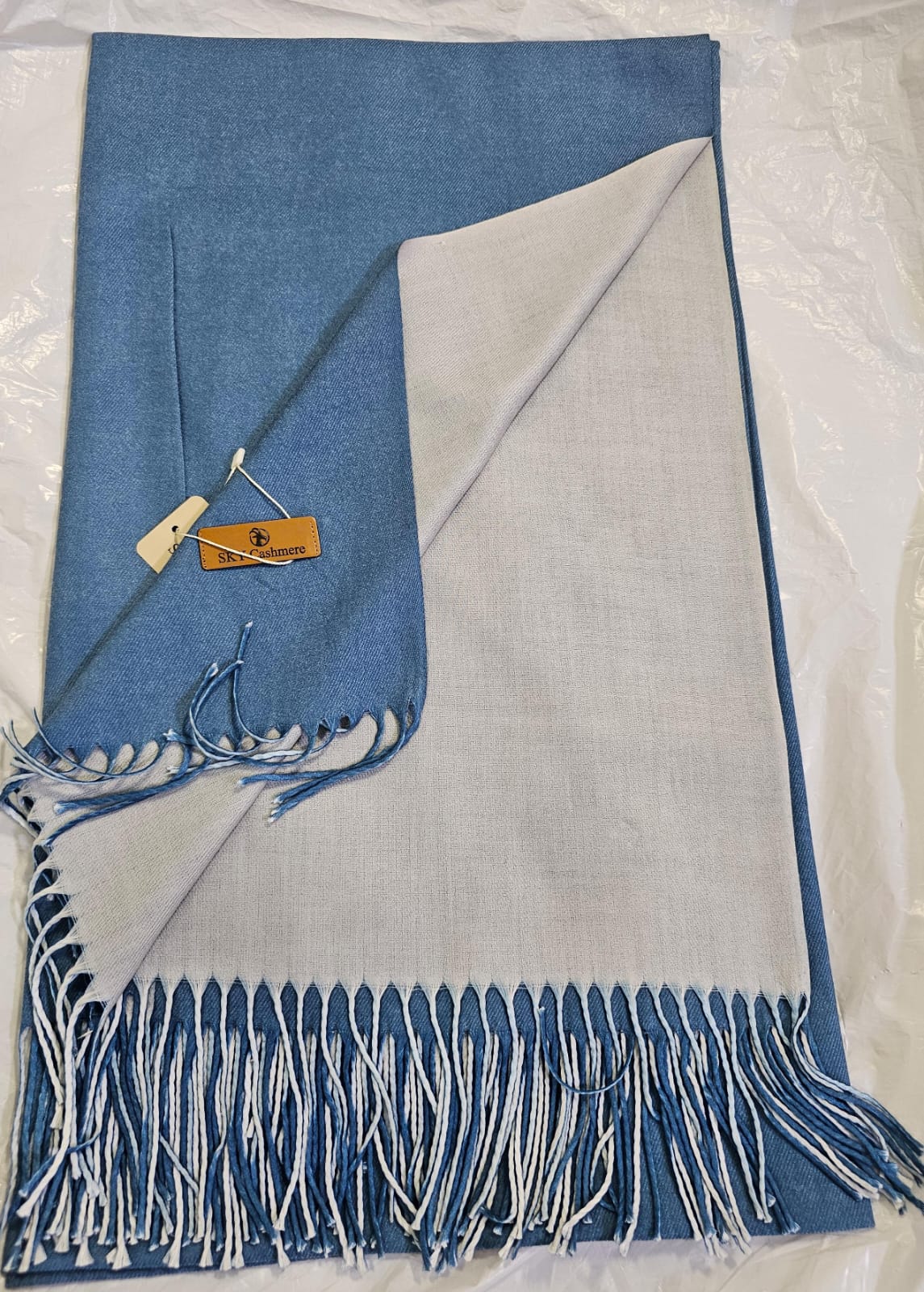 Double Tone Wool Big Shawl