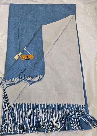 Double Tone Wool Big Shawl