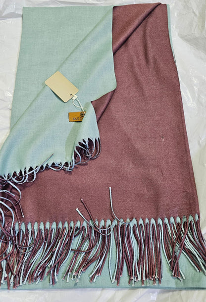 Double Tone Wool Big Shawl