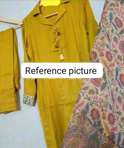 Printed Kalamkar Unstitched 3pc