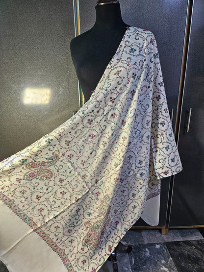 Kashmiri hand-made mini/half shawl