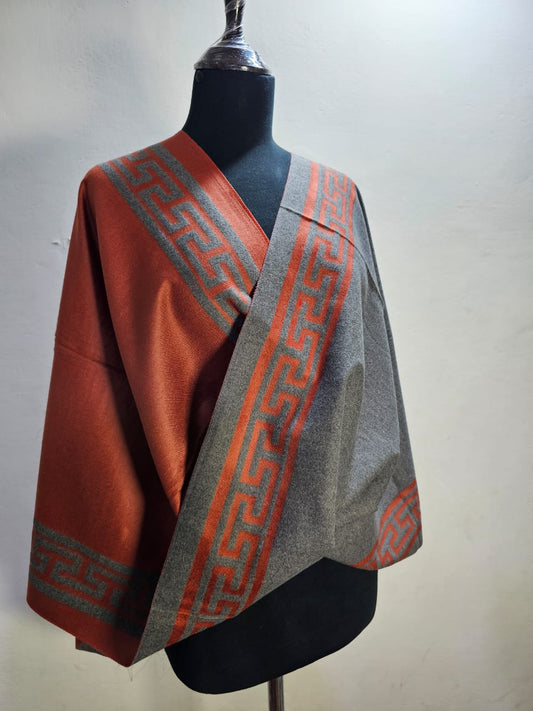Reversible Wool Mini Shawl