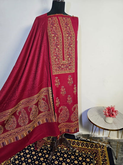 Kani Unstitched Pashmina 3pc Suit