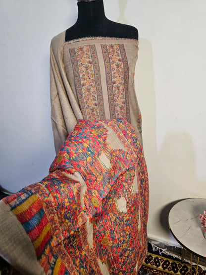 Kani Unstitched Pashmina 3pc Suit