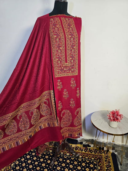 Kani Unstitched Pashmina 3pc Suit