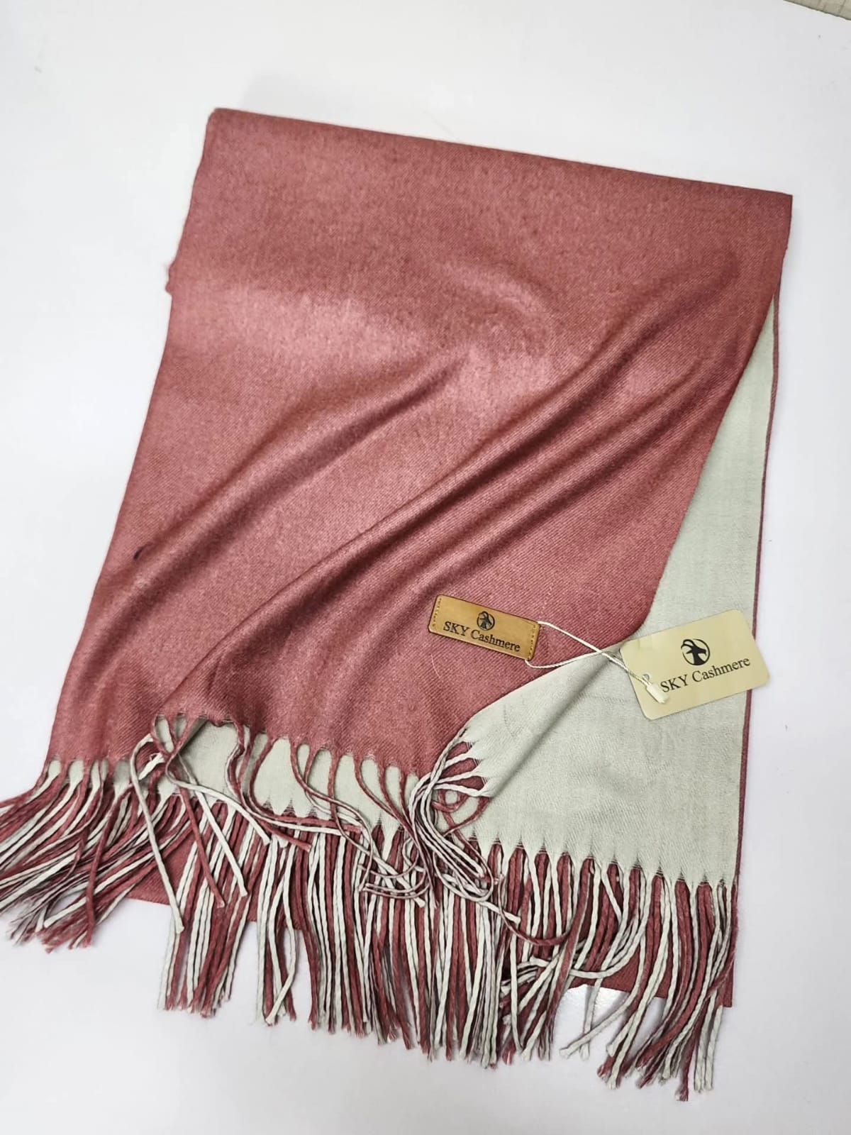 Double Tone Wool Big Shawl