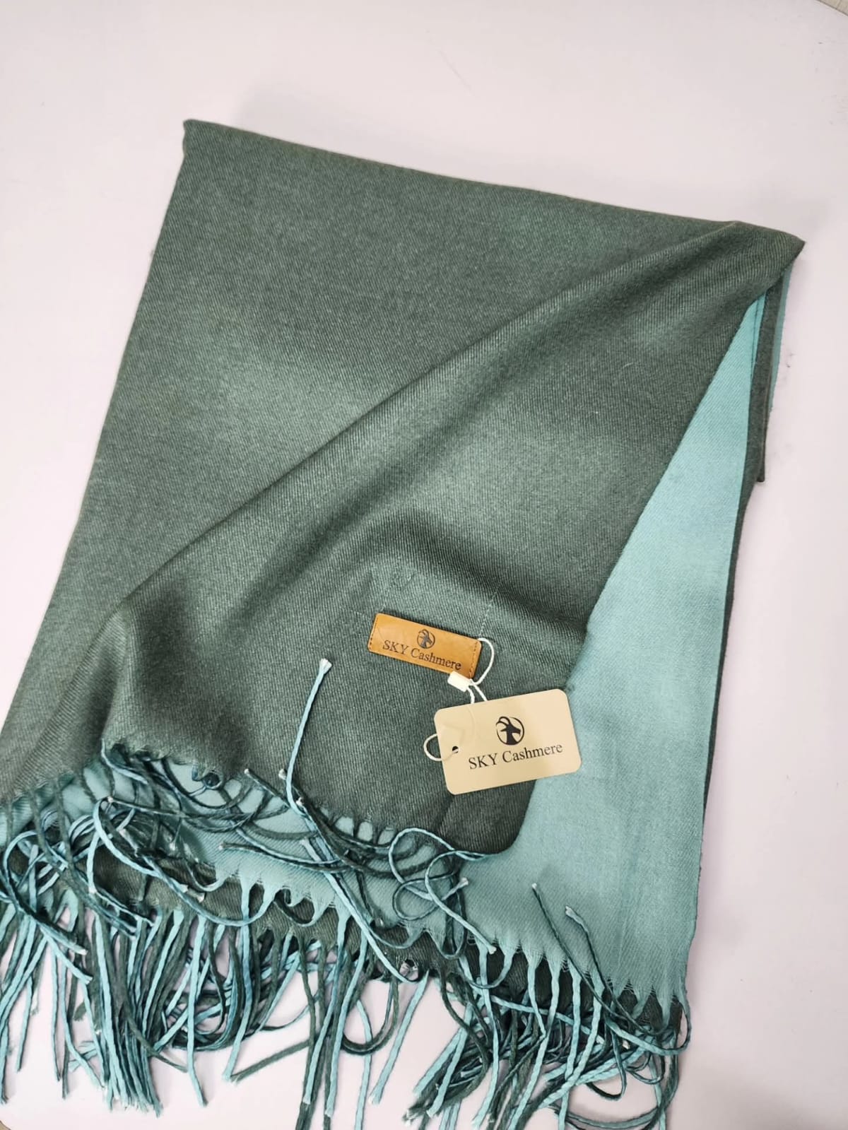 Double Tone Wool Big Shawl