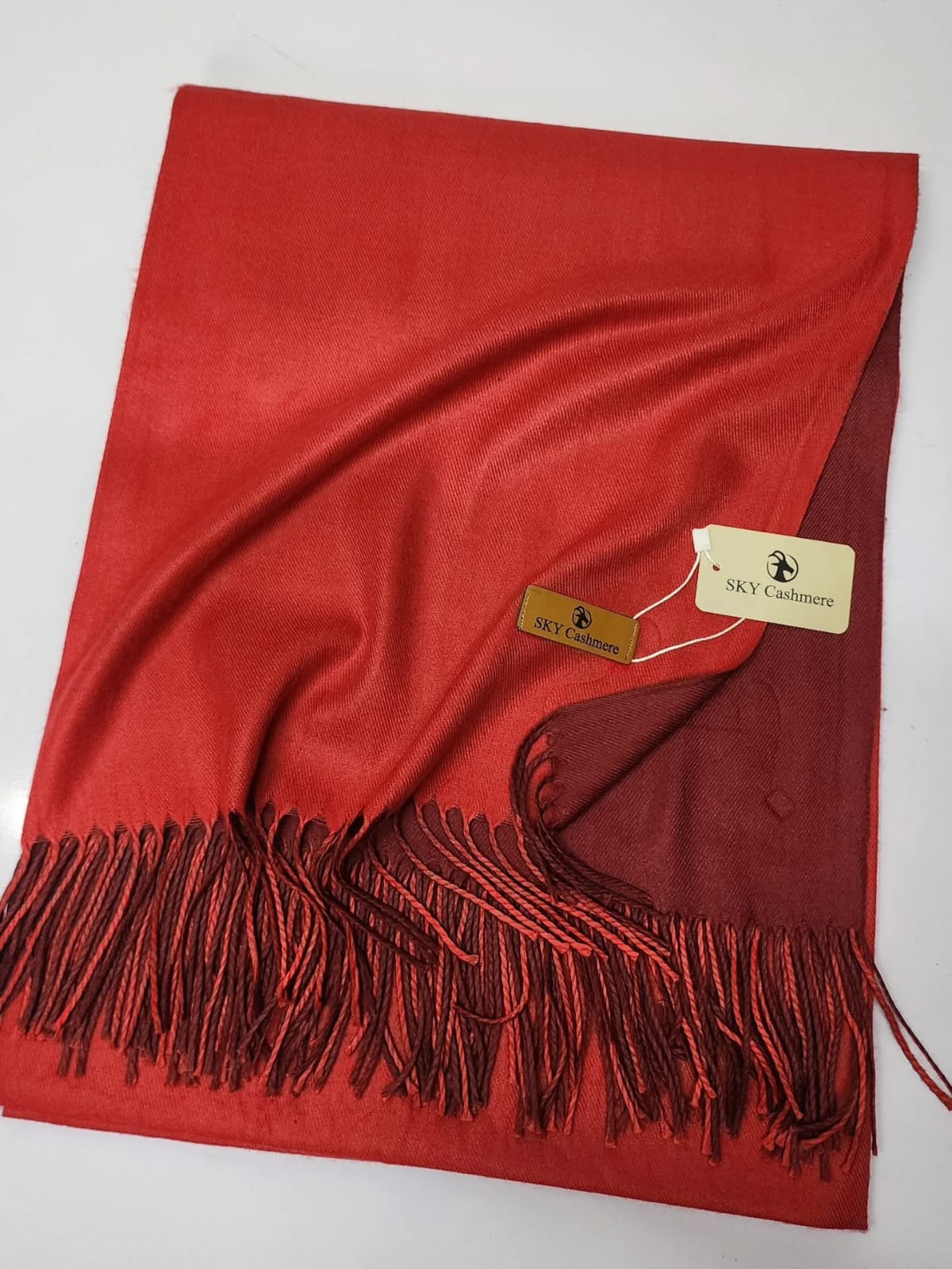 Double Tone Wool Big Shawl
