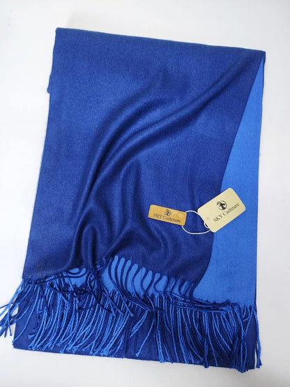 Double Tone Wool Big Shawl